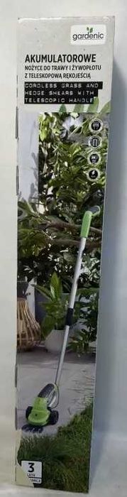 NOWE Nożyce elektryczne akumulatorowe Gardenic 120 cm