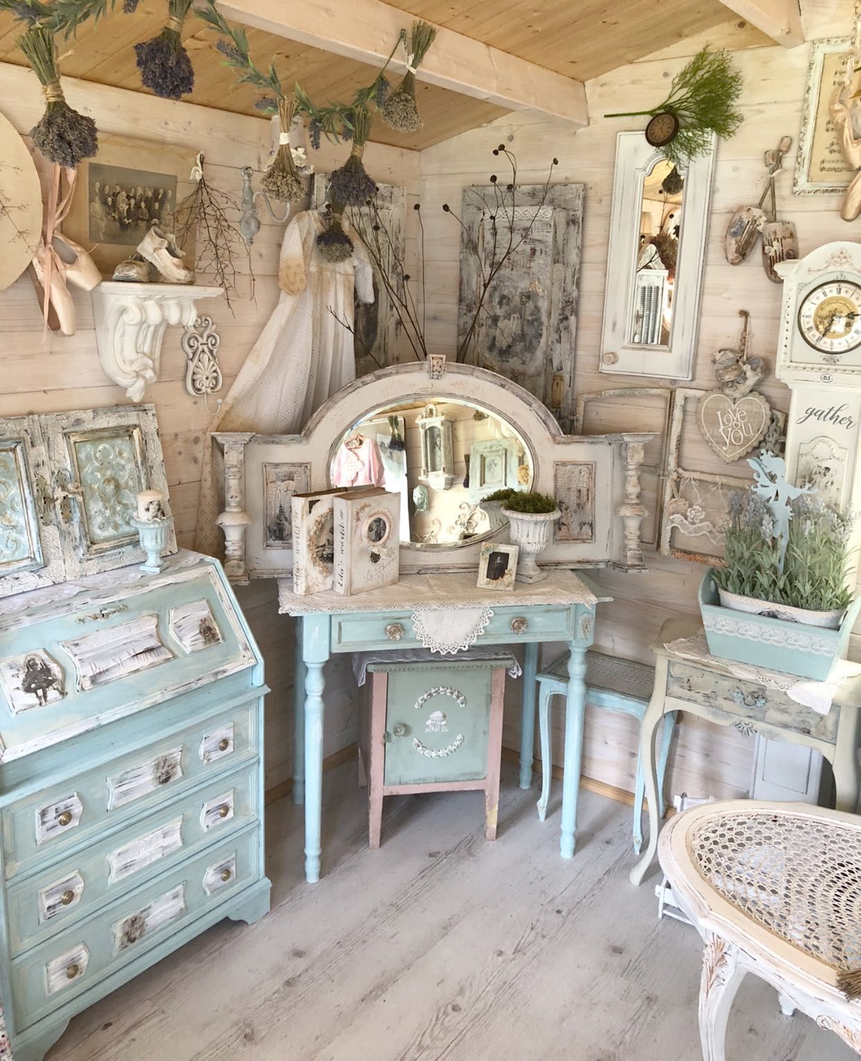 PROMOCJA Lustro vintage nadstawka Shabby chic