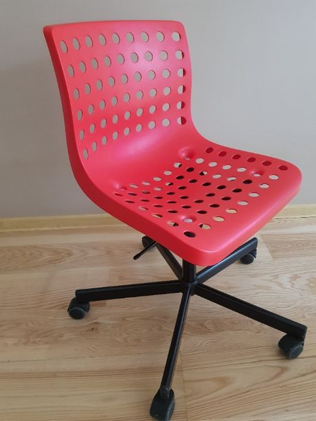 Krzesło obrotowe czerwone, fotel obrotowy - transport gratis