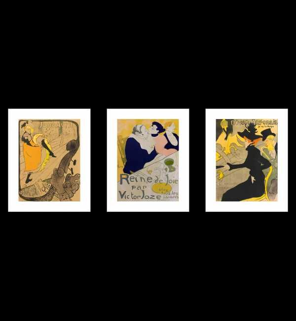 Komplet 3 Plakatów - Henri de Toulouse-Lautrec