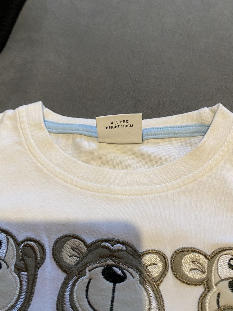 Biały t-shirt 110 Next małpy