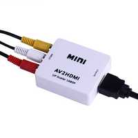 Adaptador | Conversor Sinal AV/3RCA para HDMI (PS2/Wii/CCTV) | AV-HDMI