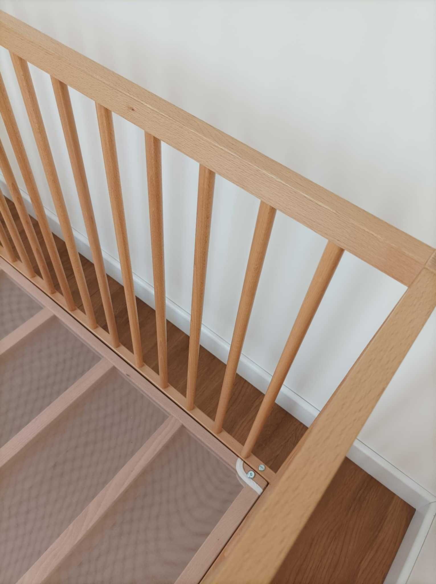 Łóżeczko dziecięce IKEA 60x120 z materacem, stan bdb