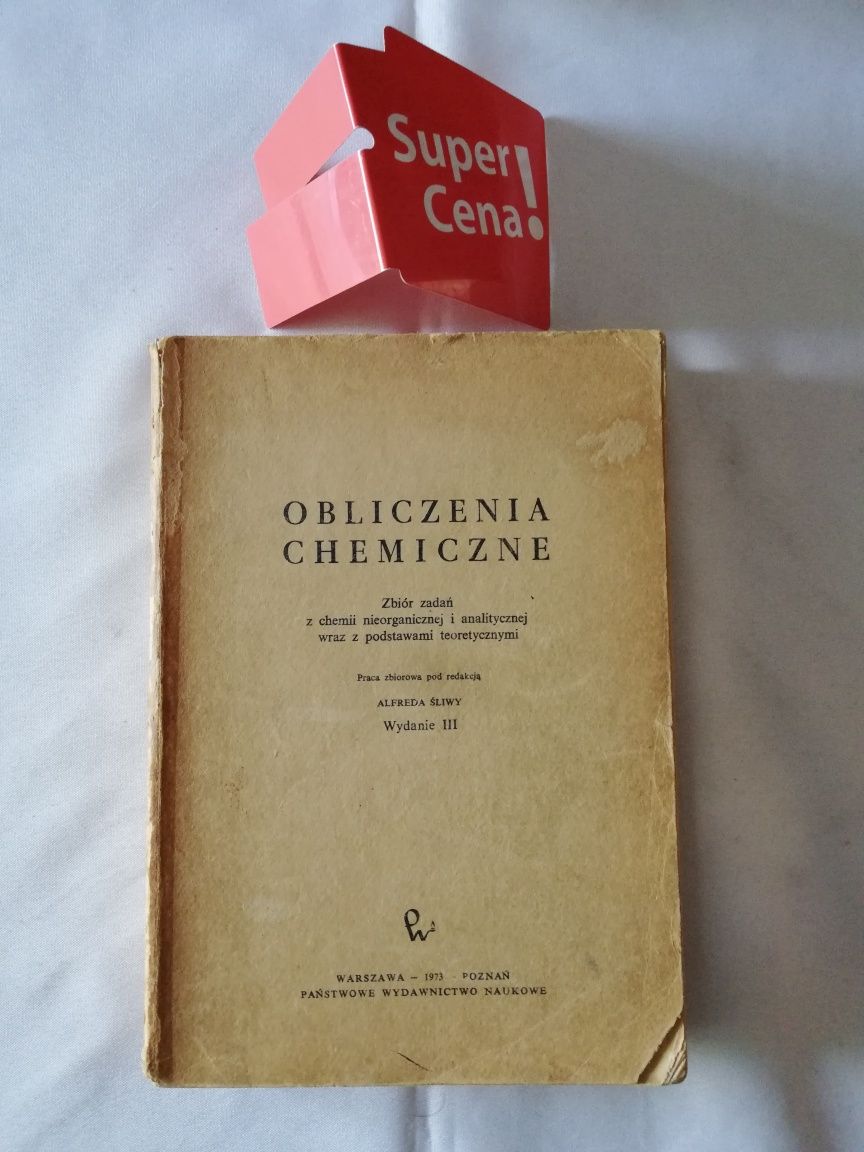 książka "obliczenia chemiczne" Alfred Śliwa