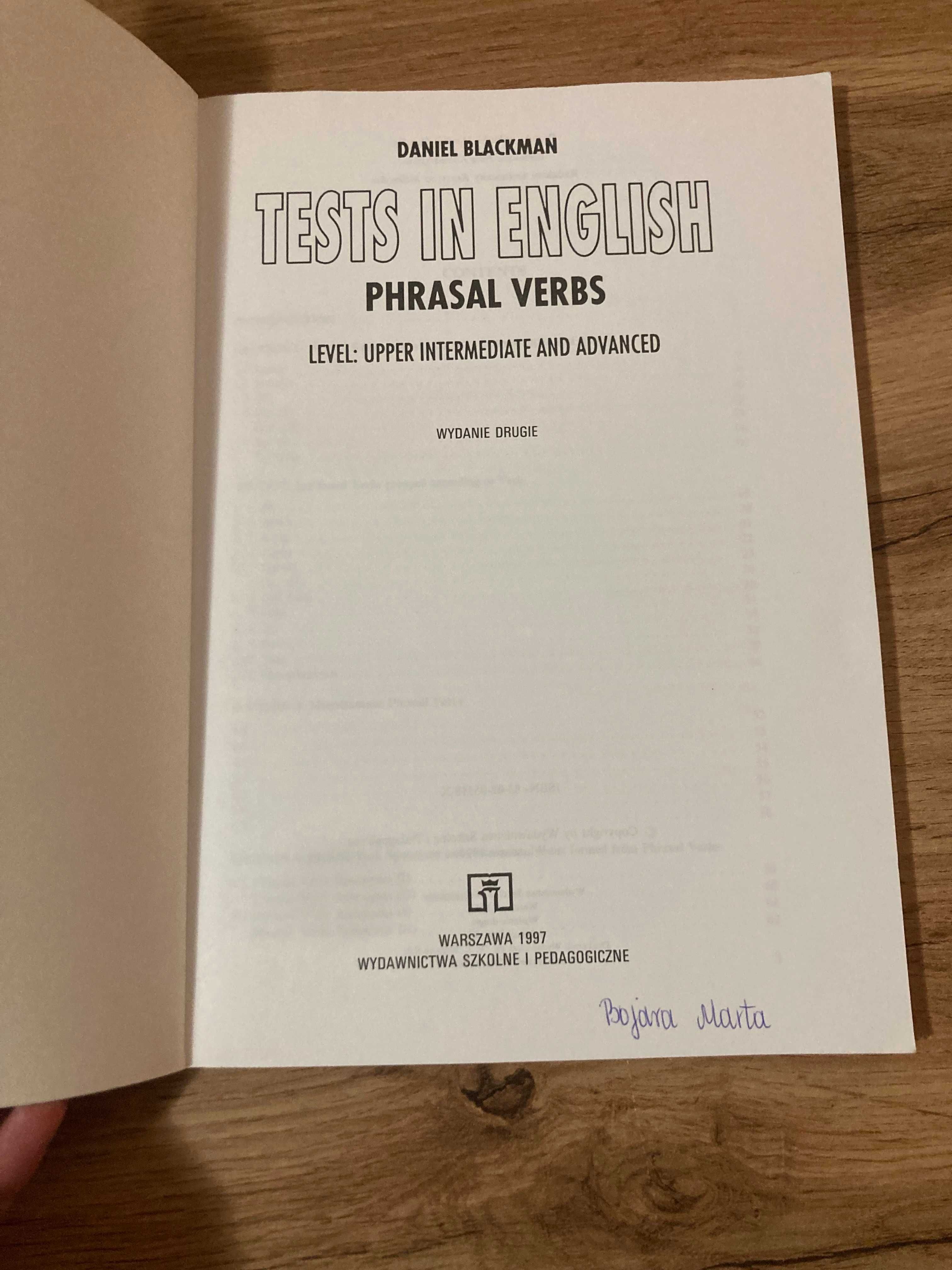 Tests in English Phrasal Verbs - Daniel Blackman