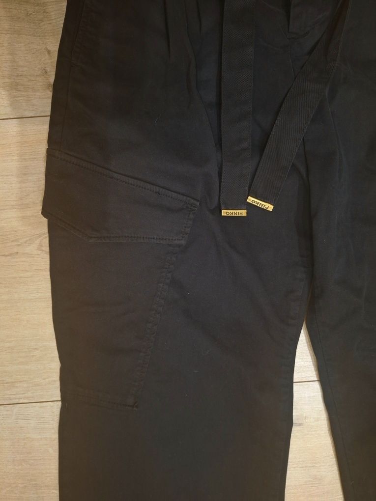 Pinko denim spodnie bojówki czarne IT42  S M