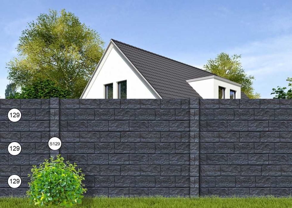 Ogrodzenia betonowe, płot betonowy