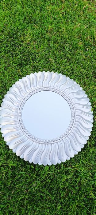 Lustro srebrne plastikowe 40 cm średnica