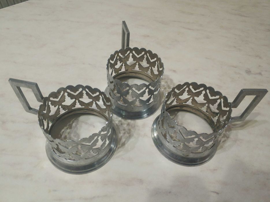 Подстаканники латунные 3 шт.