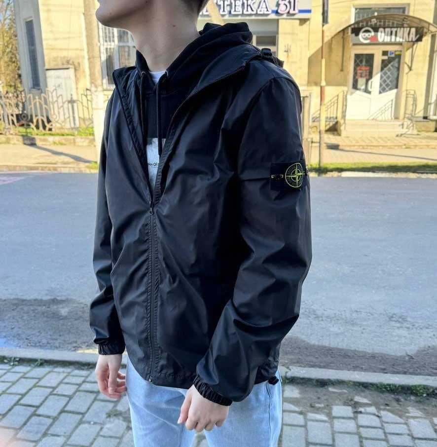 Stone Island GoreTex - XS S M L XL - Мужская черная ветровка