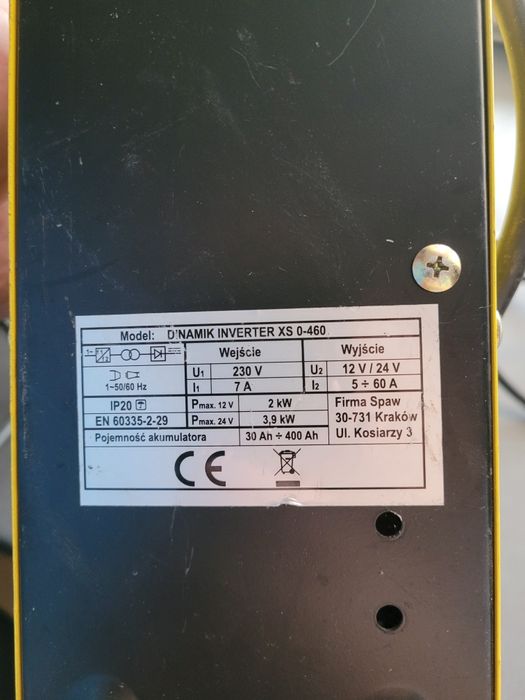 Prostownik z rozruchem DINAMIK INVERTER XS 0-460