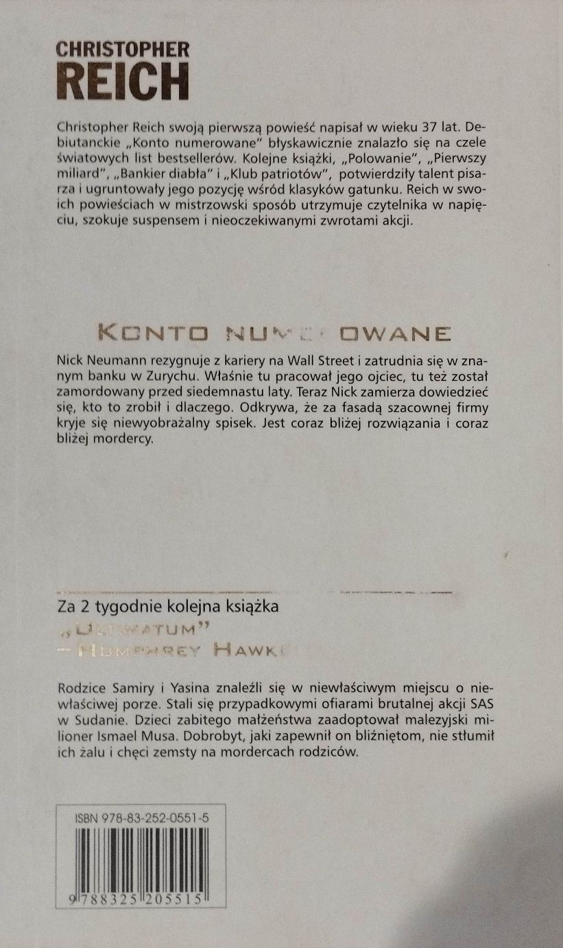 Konto numerowane.Christopher Reich. Kolekcja sensacji.