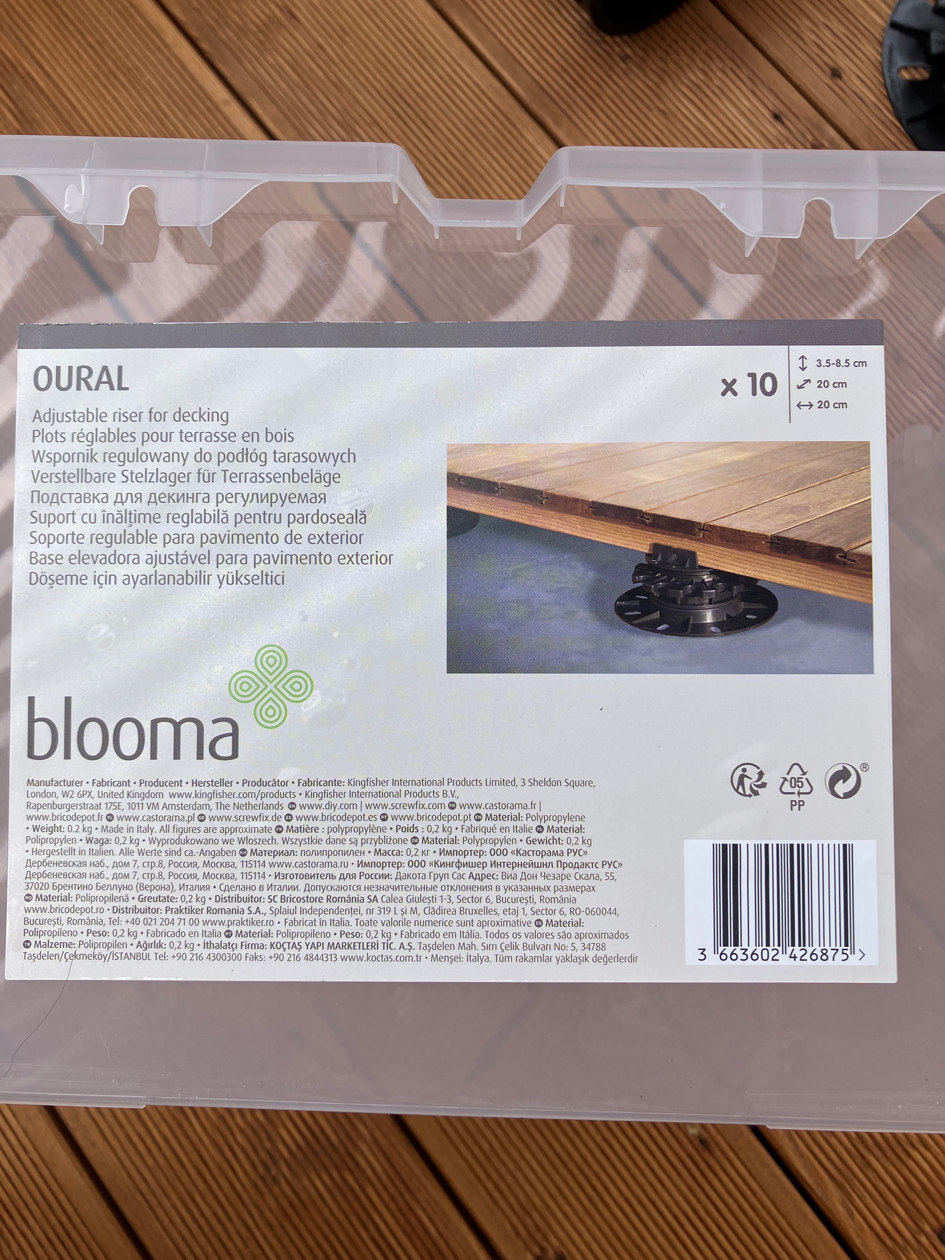 Podpory poziomujące blooma 35-85