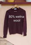 sweter wełniany 80% wełna wool xs 34 fabienne chapot   ciepły zima jes