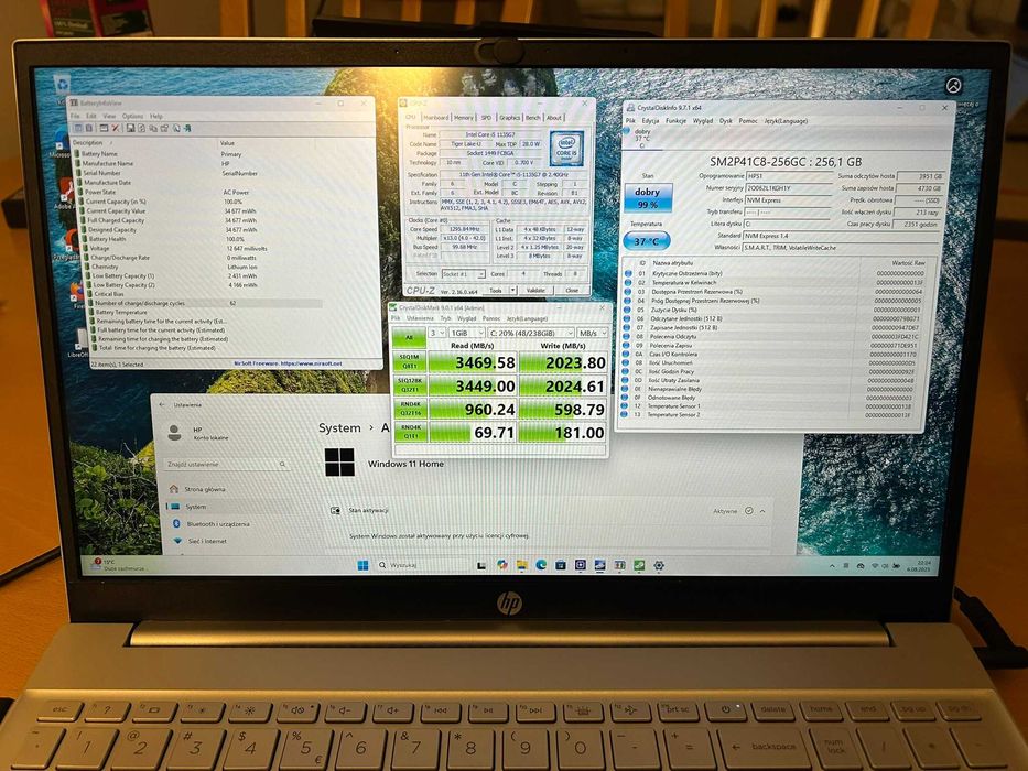 Laptop HP Pavilion 15,6 cala IPS, Intel i5 8-rdzeni, 16 GB RAM, 256SSD