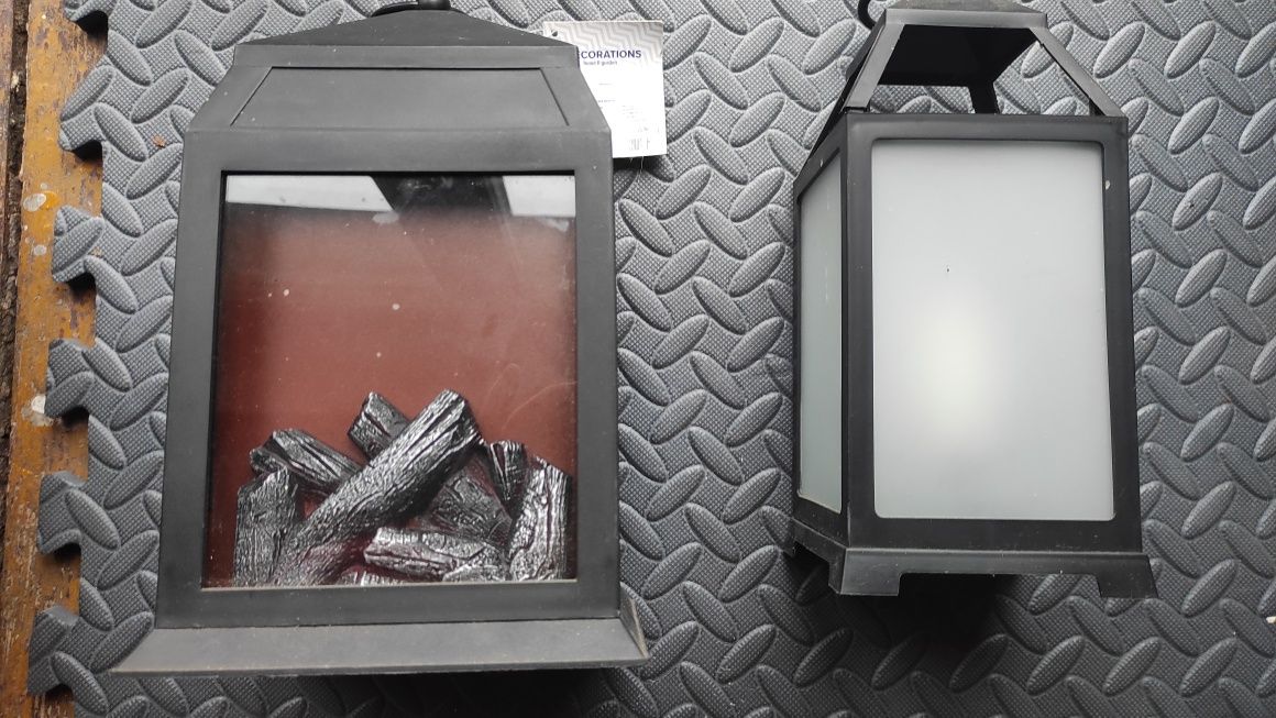 Lampka LED kominek i lampka latarnia