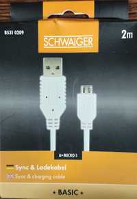 Schwaiger B531 kabel ładowania i synchronizacji micro USB