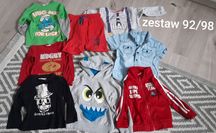Zestaw  ubrań dla chłopaka bluzy, bluzki,koszula spodenki 92 98