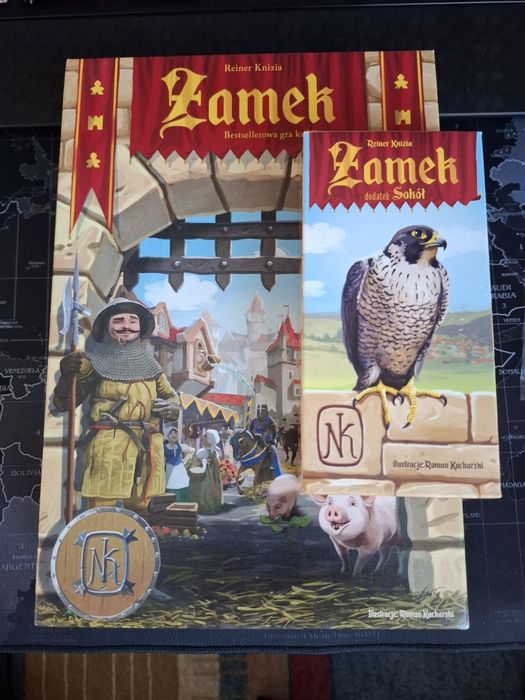 Gra planszowa Zamek z dodatkiem Sokół carcassonne na dwie osoby