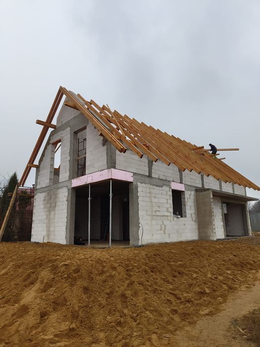 Budowa domu, elewacje,fundamenty, płyty fund., mury, stropy, żelbety