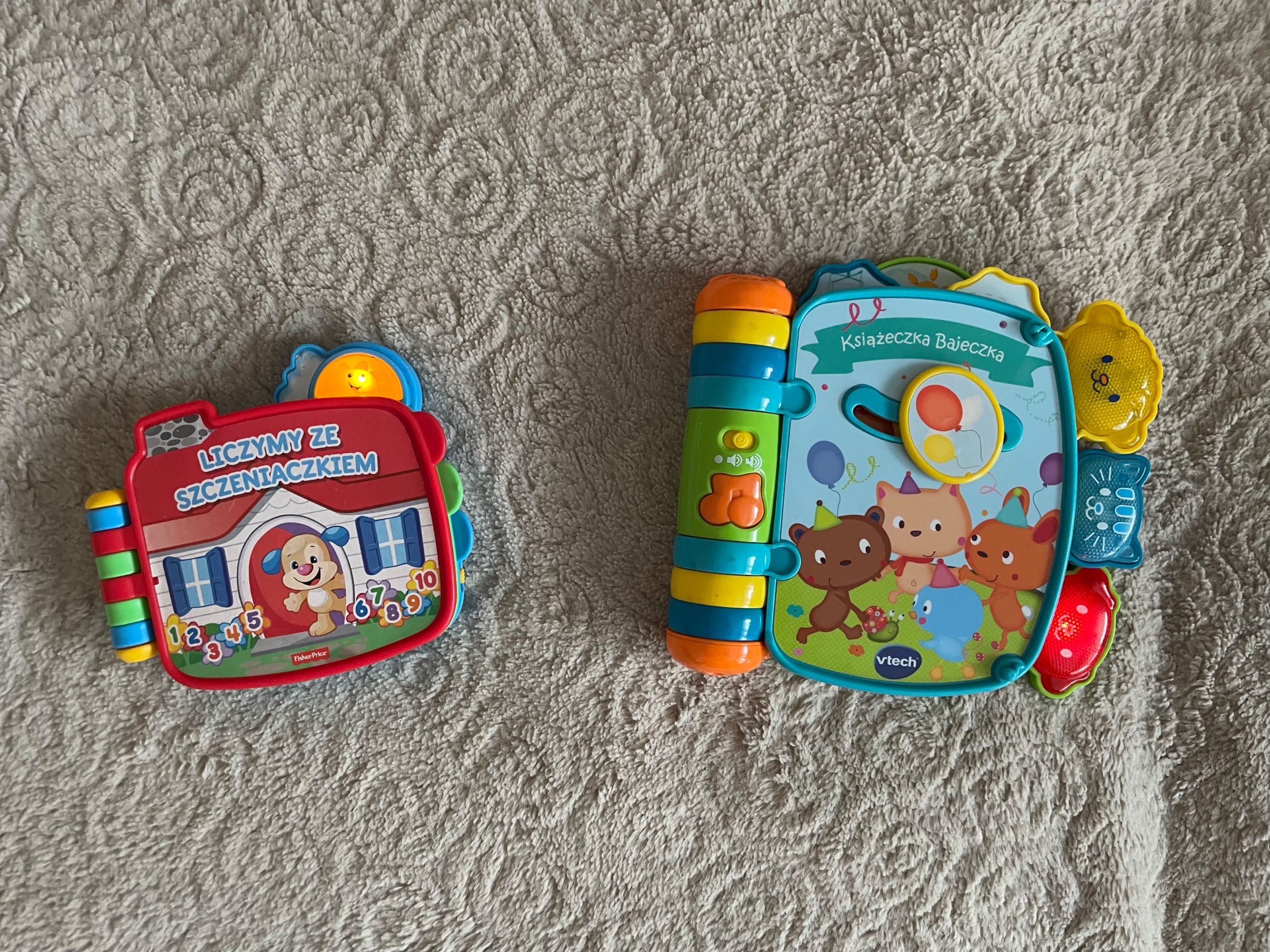 Interaktywne książeczki Vtech i Fisher Price