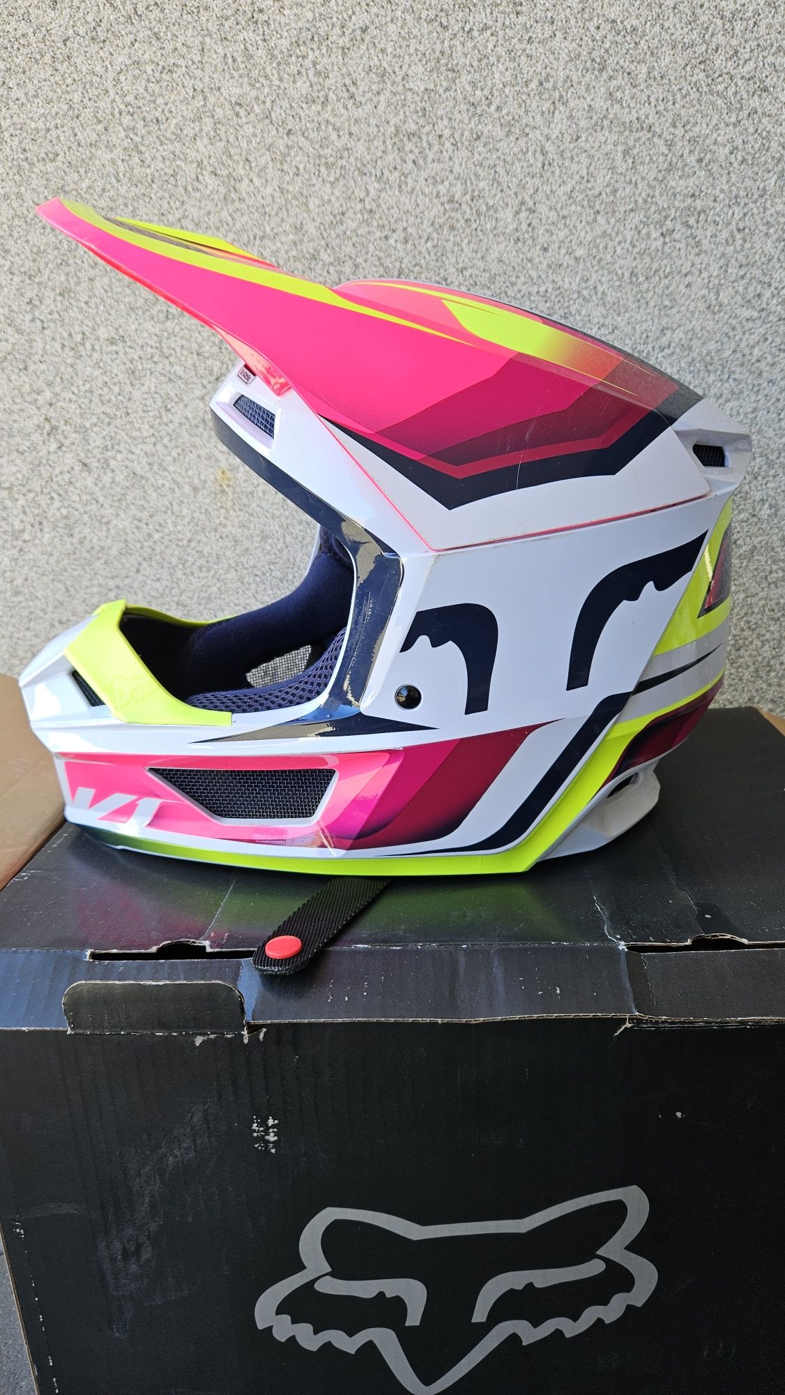 FOX V-1 TRO YELLOW Kask enduro cross off-road quad