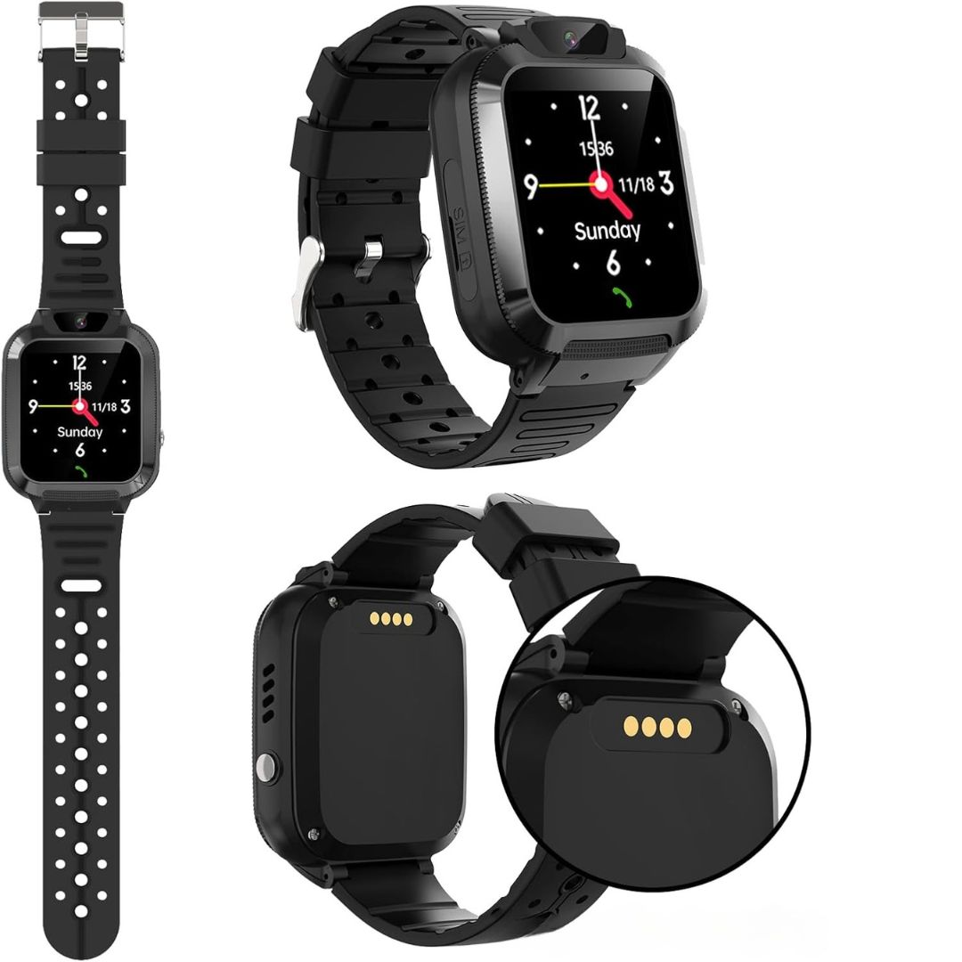 Inteligentny Zegarek Smartwatch Dla Dziecia GPS SOS SIM czarny j.pol,