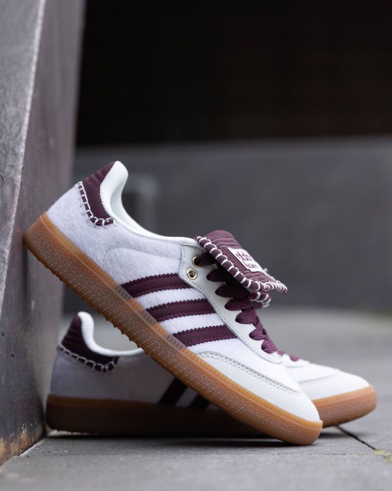 Женские кроссовки адидас самба Adidas Samba x Wales Bonner Bordo