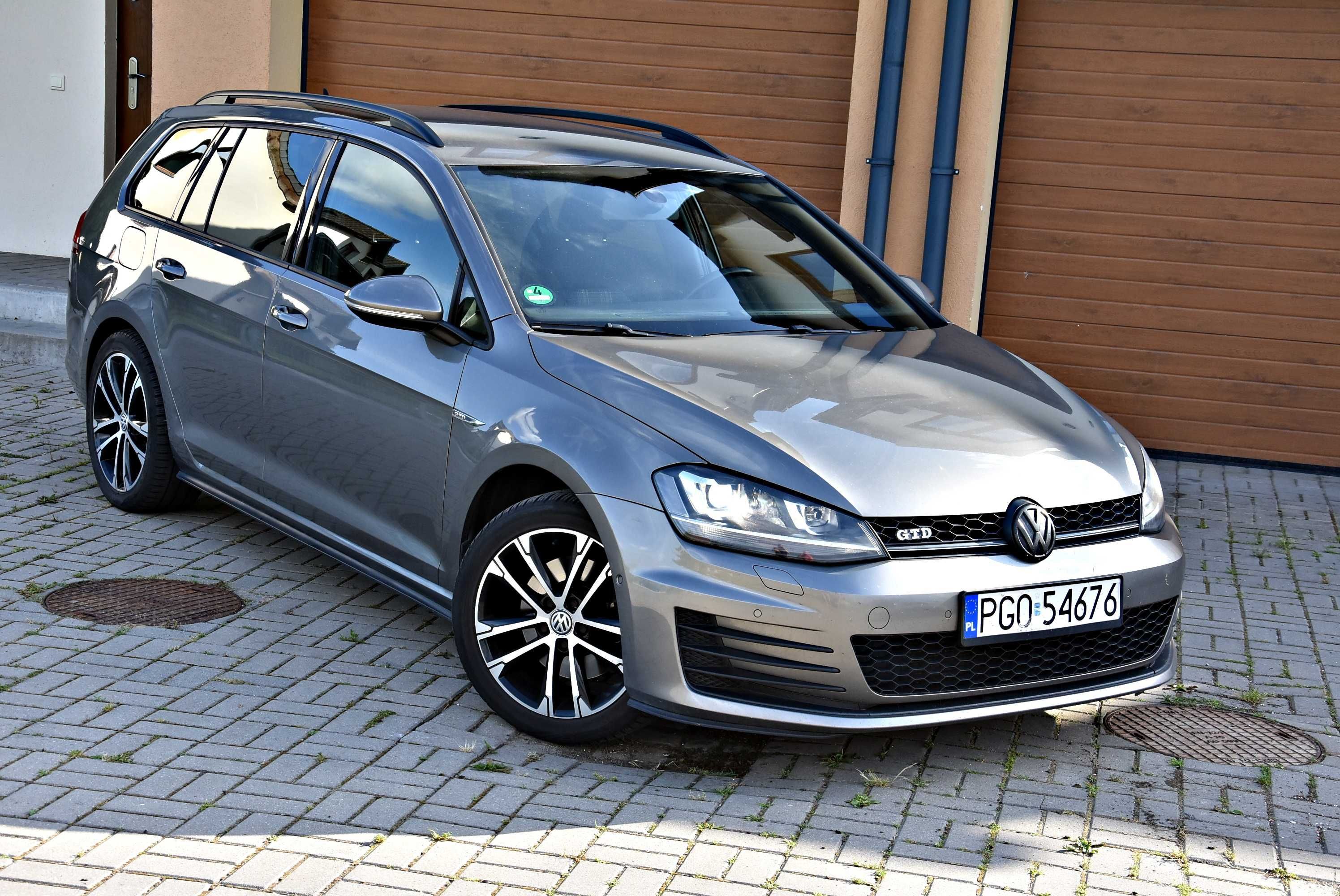 Ładny VW GOLF 7 VII GTD 2015r 2.0TDI 184KM Super Stan Bezwypadkowy PL