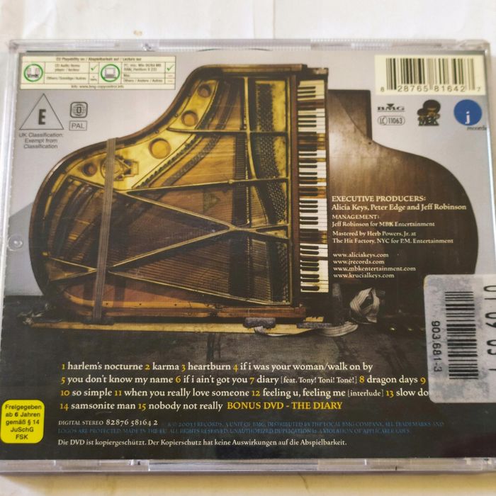 Alicia Keys- The Diary of Alicia Keys - CD + DVD -- 4004