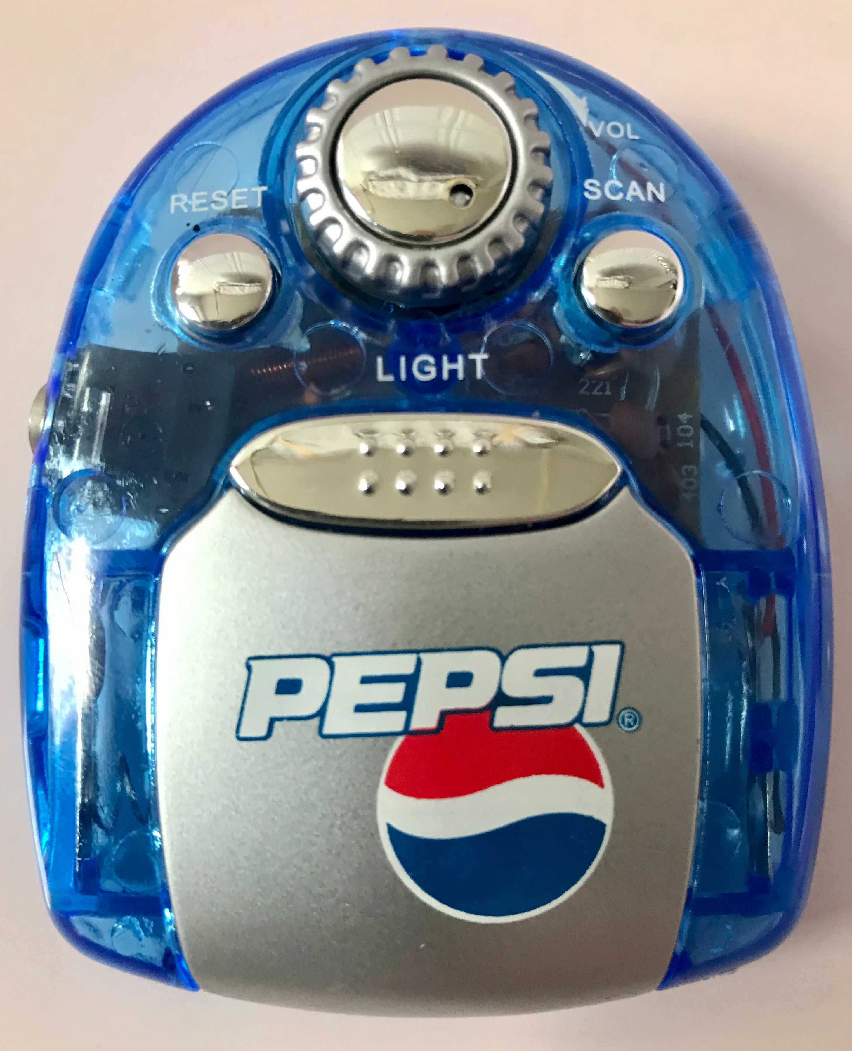 Mini radio Pepsi - gadżet reklamowy z latarką 03/08. Nowe i sprawne!