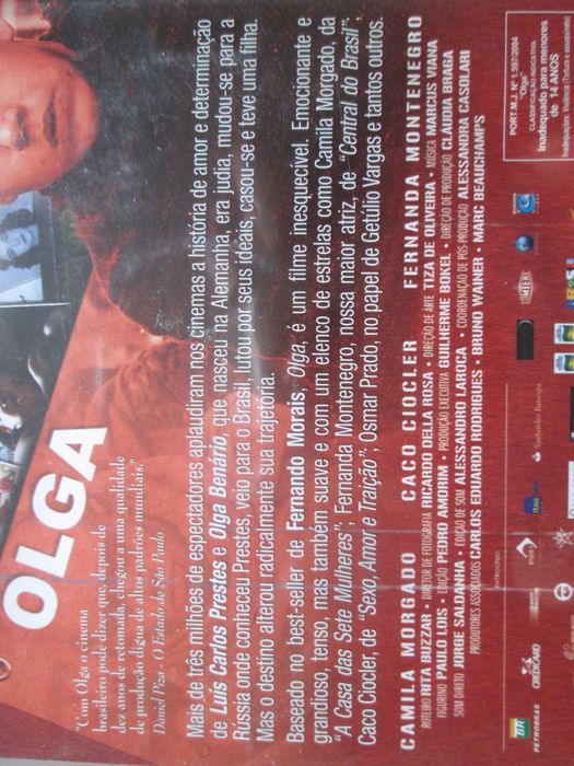 DVD Olga, de Jayme Monjardim, com Camila Morgado, Fernanda Montenegro