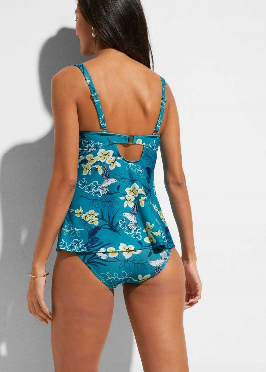 B.P.C tankini ciążowe niebieskie w kwiaty 44(85C).