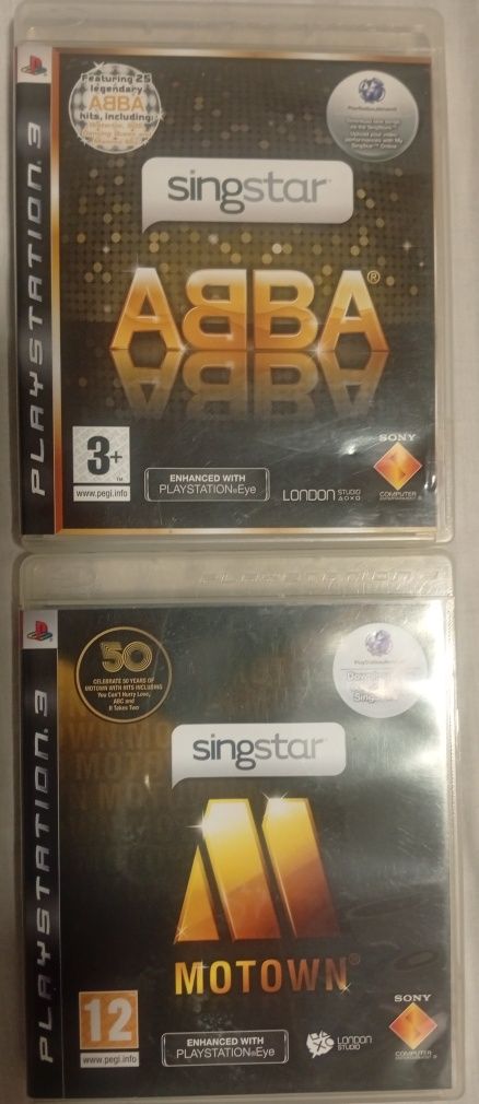Mikrofony Singstar PS2 PS3 PS4 + Singstar ABBA PS3 Singstar MOTOWN PS3