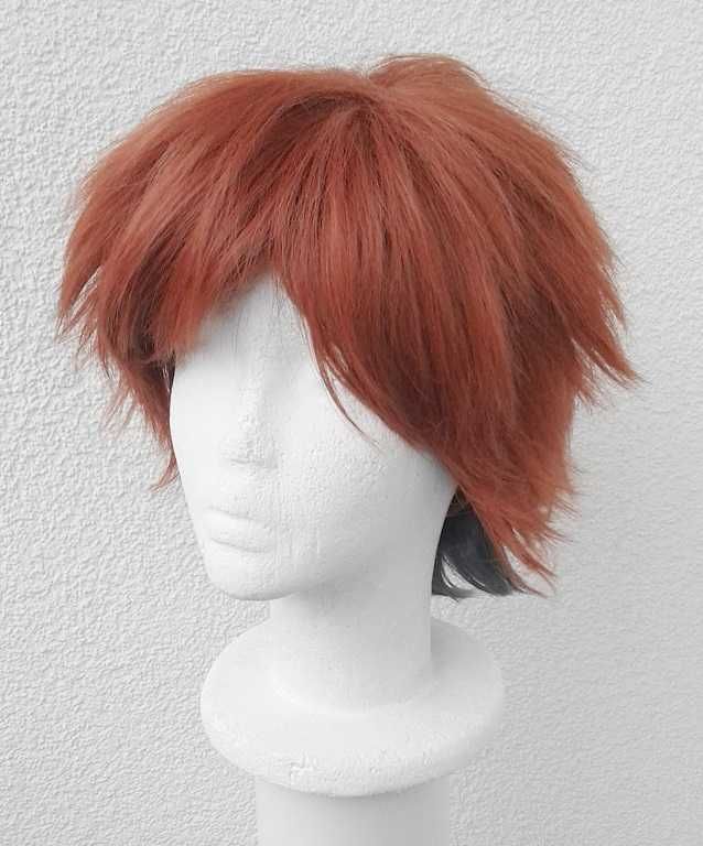 Peruka ruda krótka męska cosplay wig Ace Trappola Twisted Wonderland