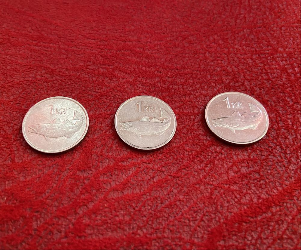 Монети ісландська крона 1981, 1994, 2011