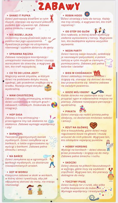 Animatorzy / Animacje dla dzieci / warsztaty/ zywe maskotki