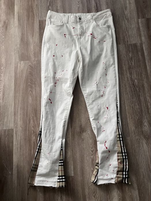 flared jeans burberry drip opium custom jeans bootkat