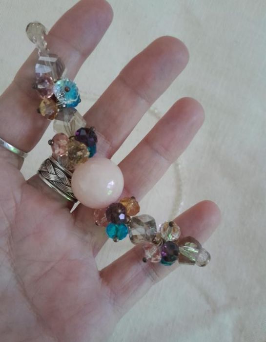 винтаж колье ожерелье стекло