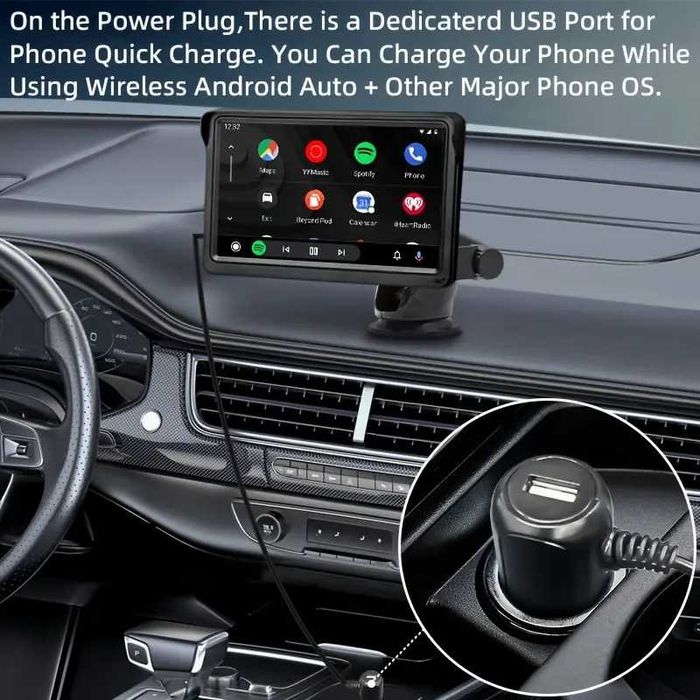 gps 17.78cm com CarPlay e Android, navegação