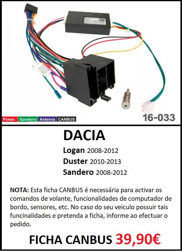 Rádio 2DIN 9"• Dacia LOGAN • SANDERO • DUSTER (2008 a 2012) • Android