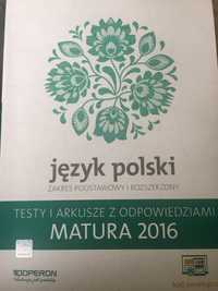 Testy i arkusze z odpowiedziami Matura 2016 język polski