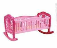 Новая кроватка для куклы кукол Технок колиска колыбелька розовая 45 см