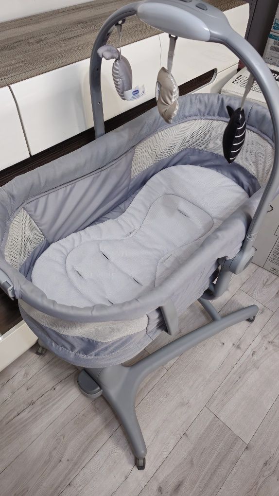 Łóżeczko Chicco baby hug 4in1 air tacka materac Rucken