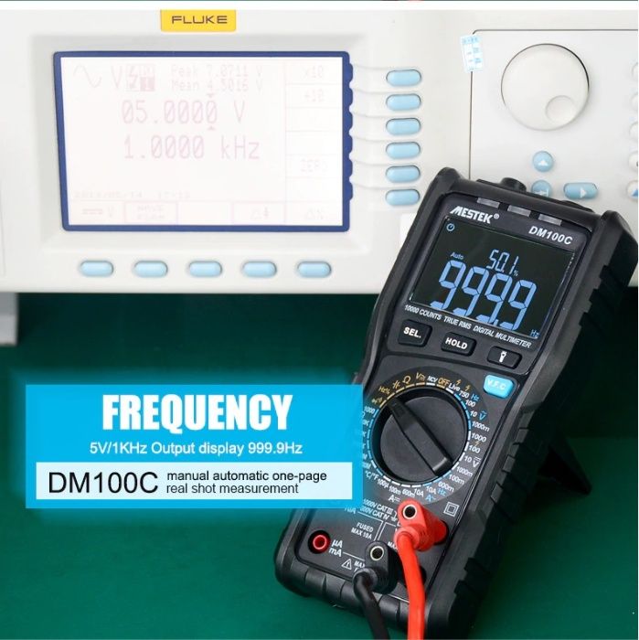 Мультиметр MESTEK DM100С с автоматическим и ручным выбором диапазона