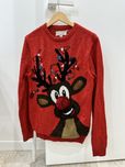 Oh deer sweter świąteczny z reniferem czerwony