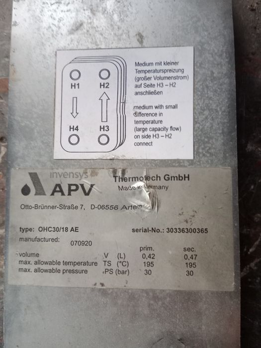 Wymiennik ciepła APV