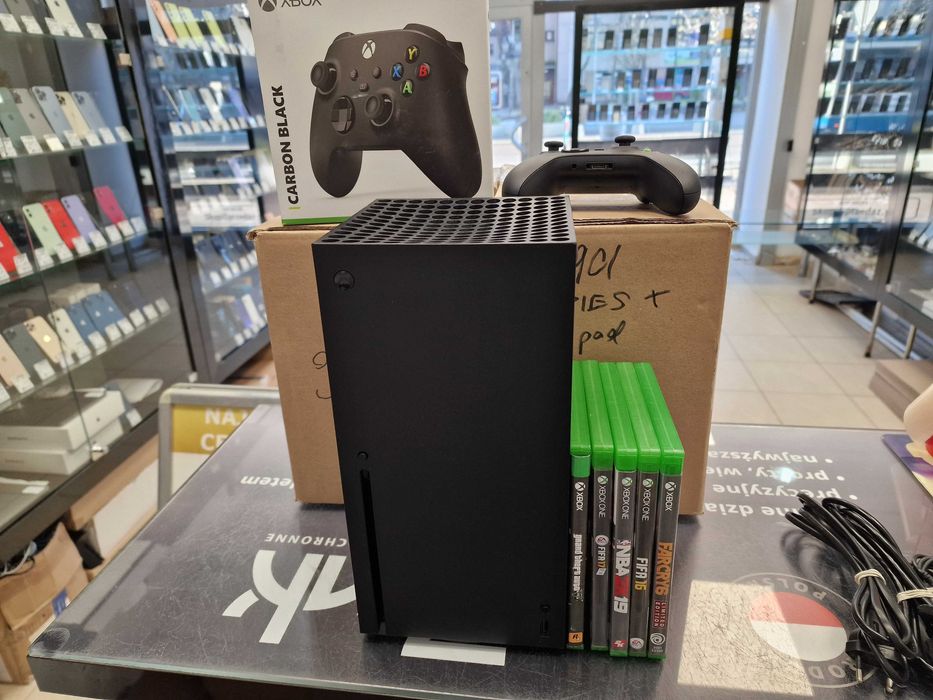 Xbox Series X 1TB/ 2 pady/ +5 gier/ +okablowanie/ Grade B/ GW6 MSC
