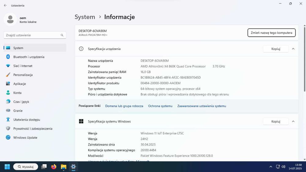 Komputer gamingowy stacjonarny GTX1060 6GB/ssd+tb/16gb ram
