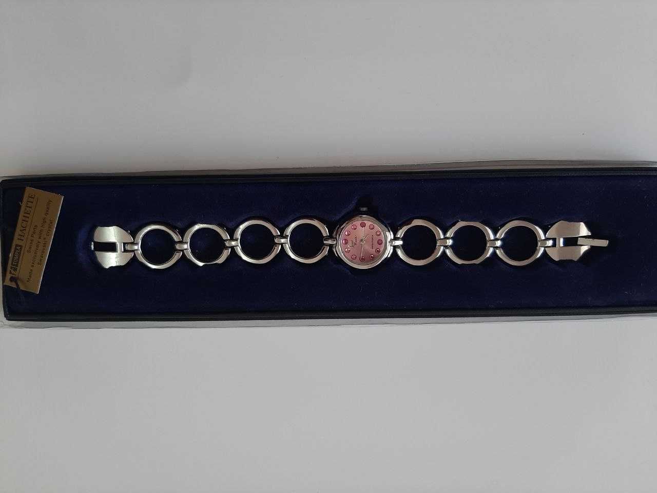 Relogio senhora Rosa Pulseira prateada